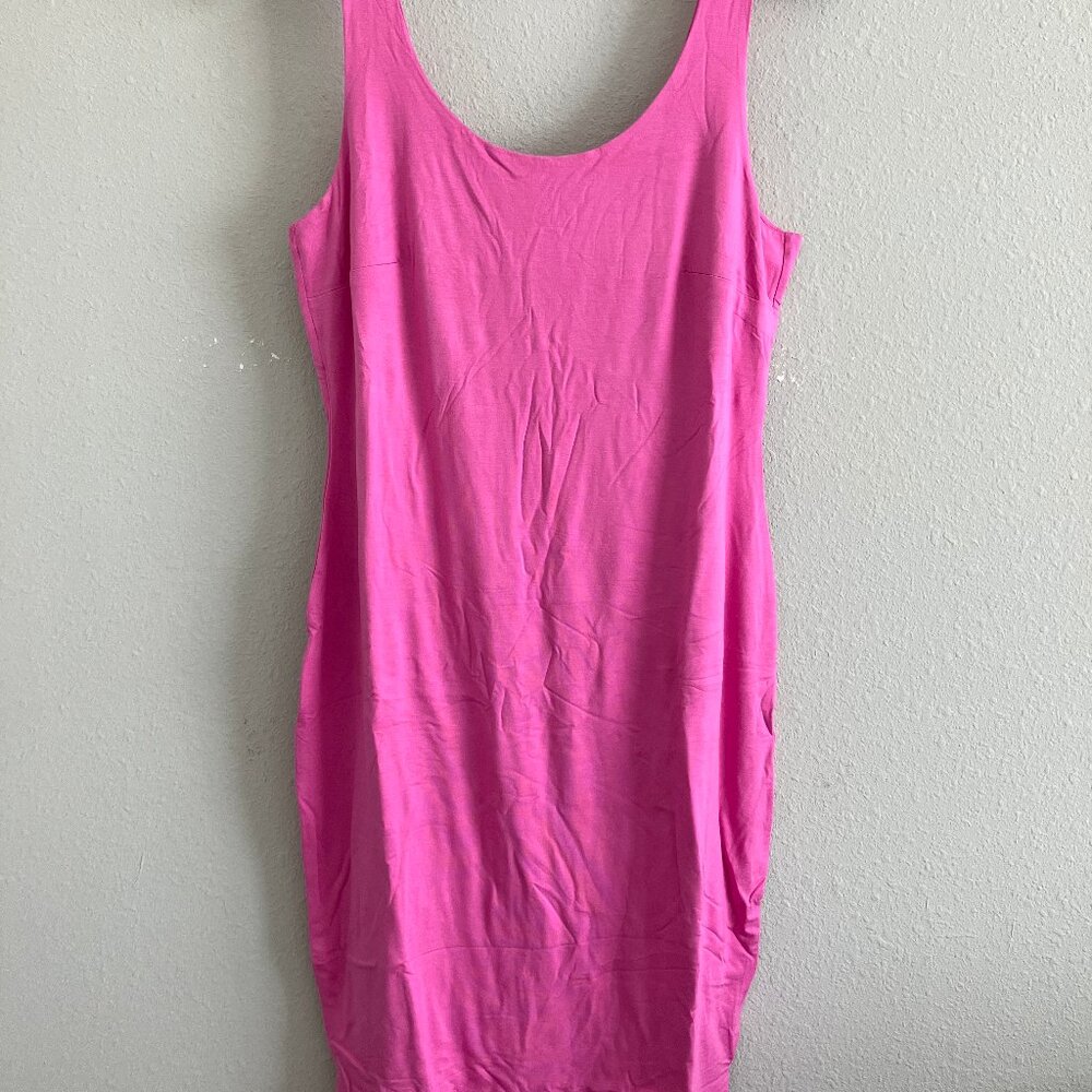 Bar Iii Trendy Plus Size Sleeveless Bodycon MIDI Dress- Pink Sz 2X